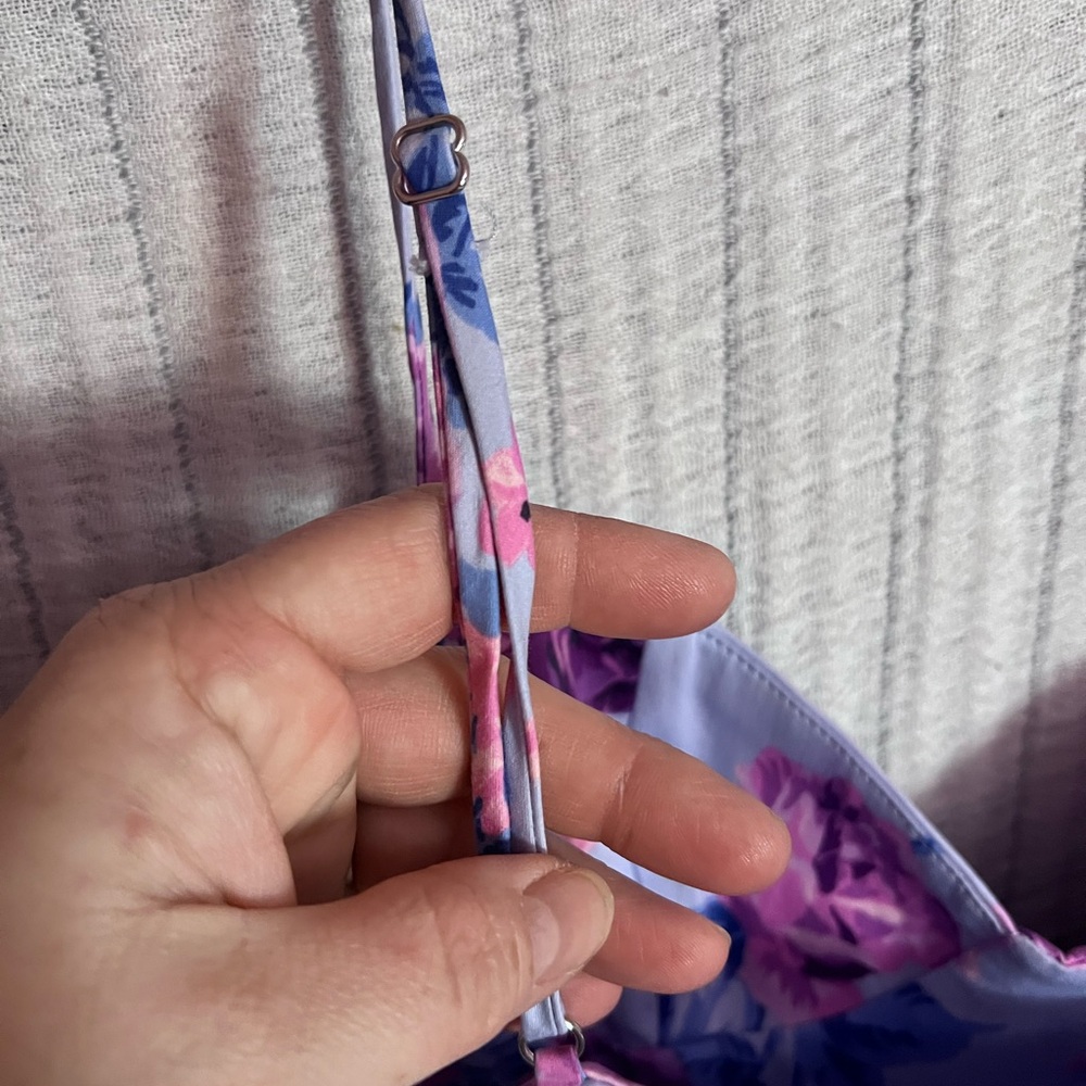 Zara Lavender Floral Dress with Pink Accents - Picture 5 of 6